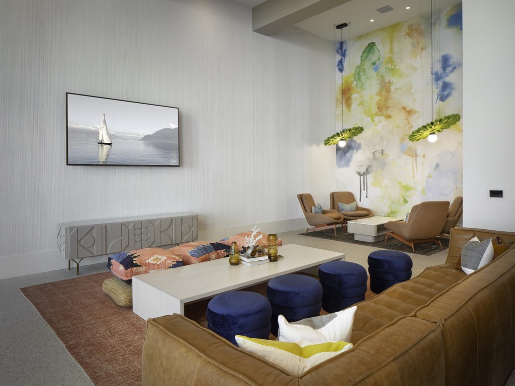 Clubhouse  lounge at Gravity, San Diego California