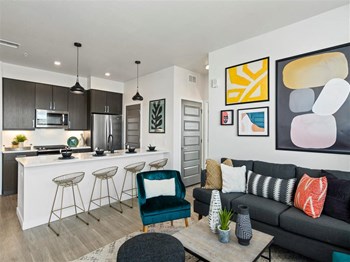 Living Room Living Room at Canvas on Blake, Denver, 80205 - Photo Gallery 3