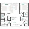 B4 Floor Plan B4 Floor Plan at Canvas on Blake, Denver, Colorado