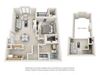 The Iris 1 Bed - 1 Bath |875 sq. ft.