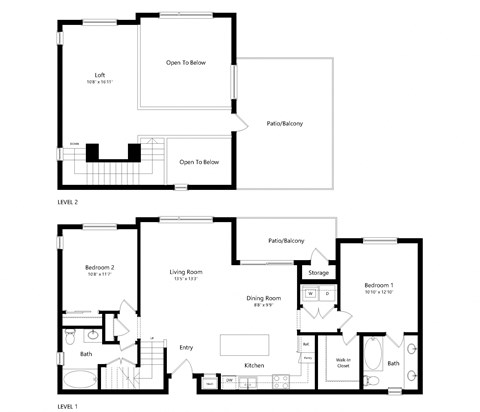 2BM Floor Plan