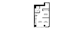 small floor plans for a bedroom and bathroom