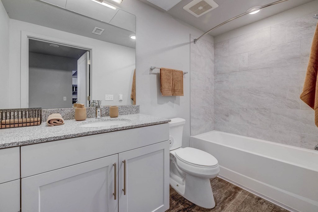 a bathroom with a sink toilet and a shower
