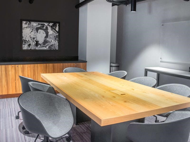 A conference room with a long table and chairs.at Axle, Seattle, WA 98119