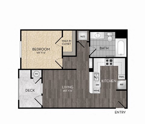 A1-1 1 bedroom 1 bathroom