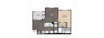 A2-2 1 bedroom 1 bathroom