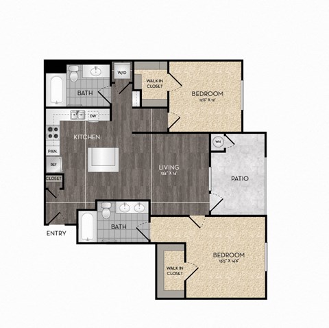 B3-1 2 Bedroom 2 Bathroom