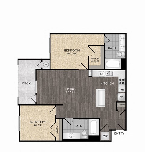 B4-1 2 Bedroom 2 Bathroom