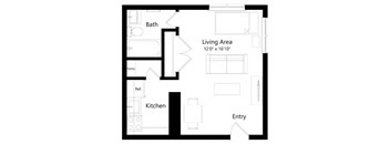a floor plan of a studio