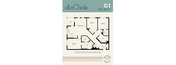 the floor plan of the alto side condo unit