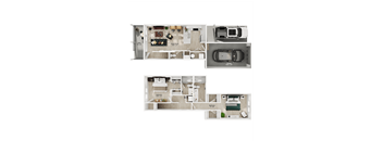 a comparison of a bedroom floor plan and a floor plan of a 2100 sq ft
