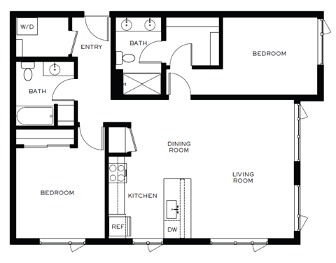 a floor plan of a house with a bedroom and a living room