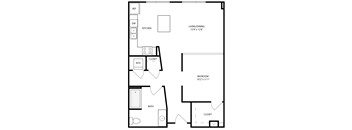 a floor plan of a bedroom apartment