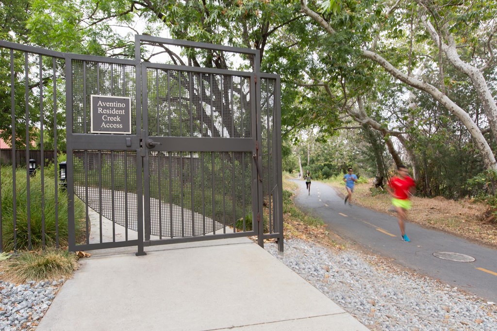 running trail and gate