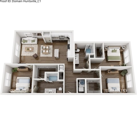 A floor plan of a two-story house with a living room, kitchen, and bedrooms.