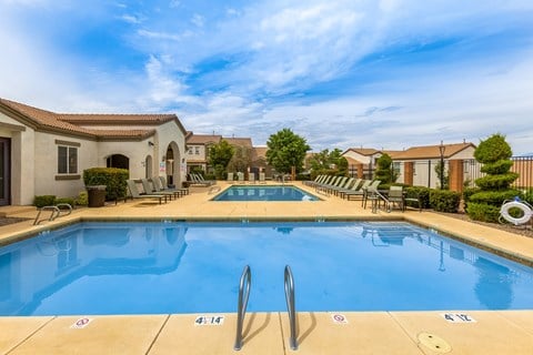 the swimming pool at our apartments