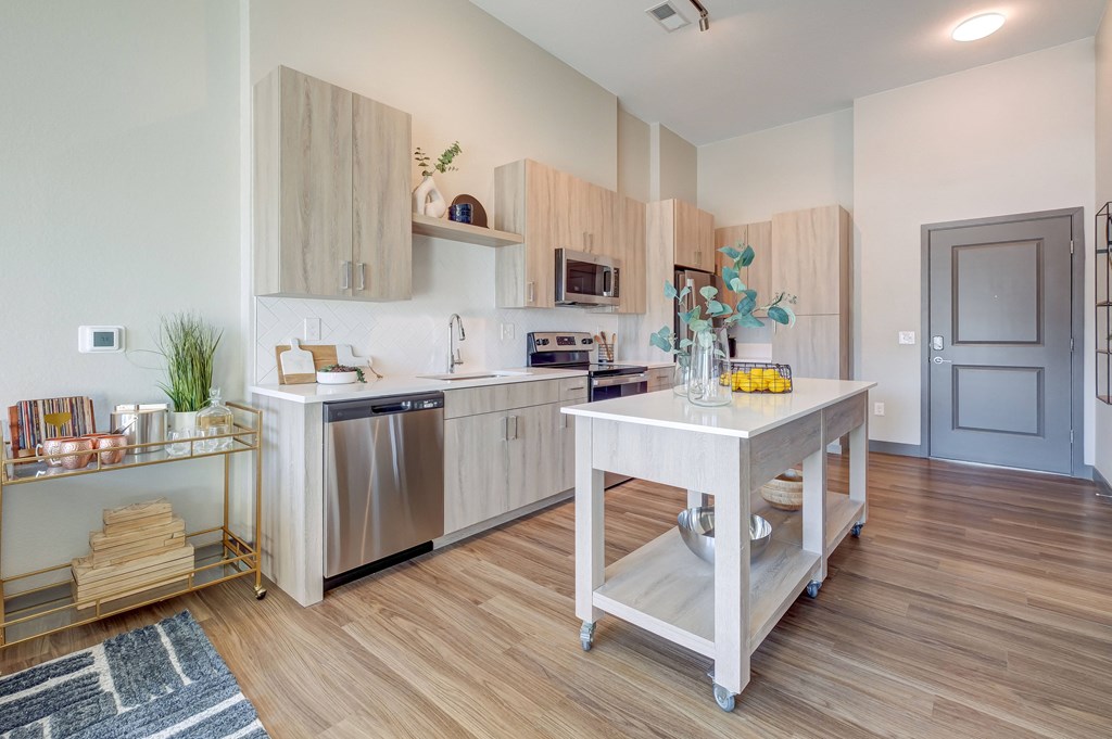 Kitchen  with moveable kitchen at Novus, Colorado, 80124  island