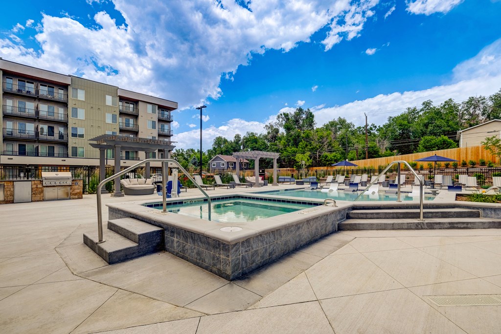 take a dip in our heated salt water pool