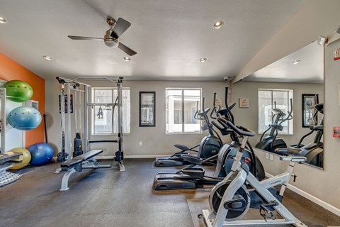 Gym with equipments at Allure at Tempe Apartments, Tempe, 85283