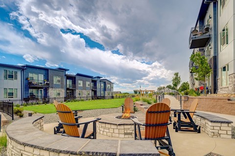 Outdoor fire pit area