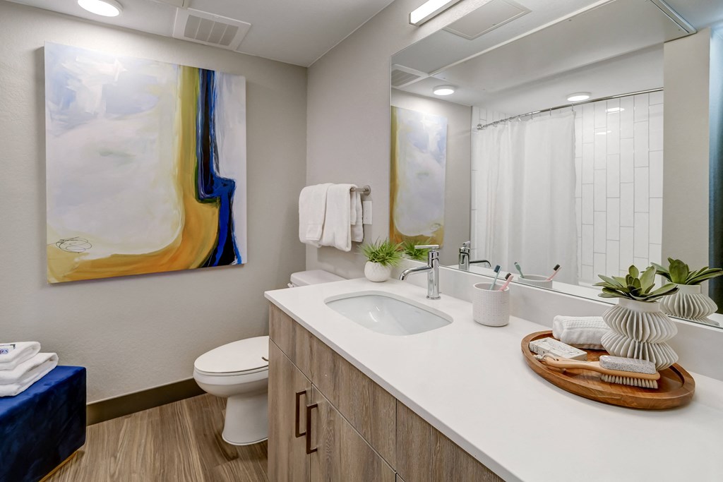 Bathroom with white countertop  at Novus, Lone Tree, Colorado