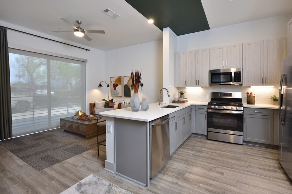 Kitchen at The Flats at West Alabama, Houston