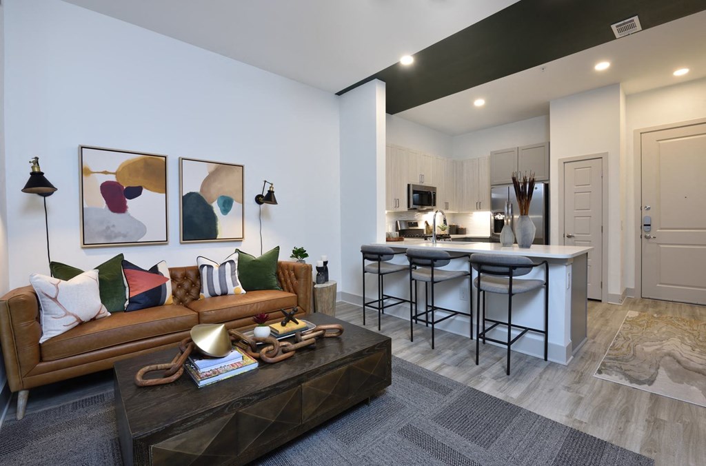 Living Room area at The Flats at West Alabama, Houston, TX