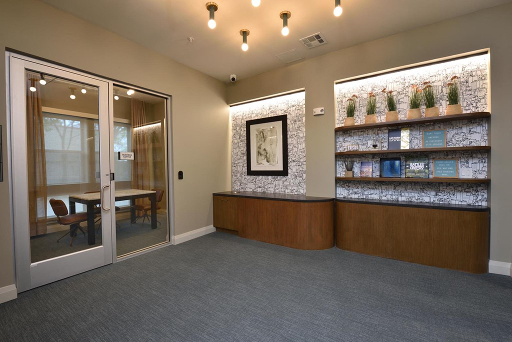 Clubhouse INTERIOR decor at The Flats at West Alabama, Texas, 77027