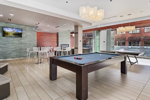 Billiards Table at 1600 Glenarm Place, Denver, 80202