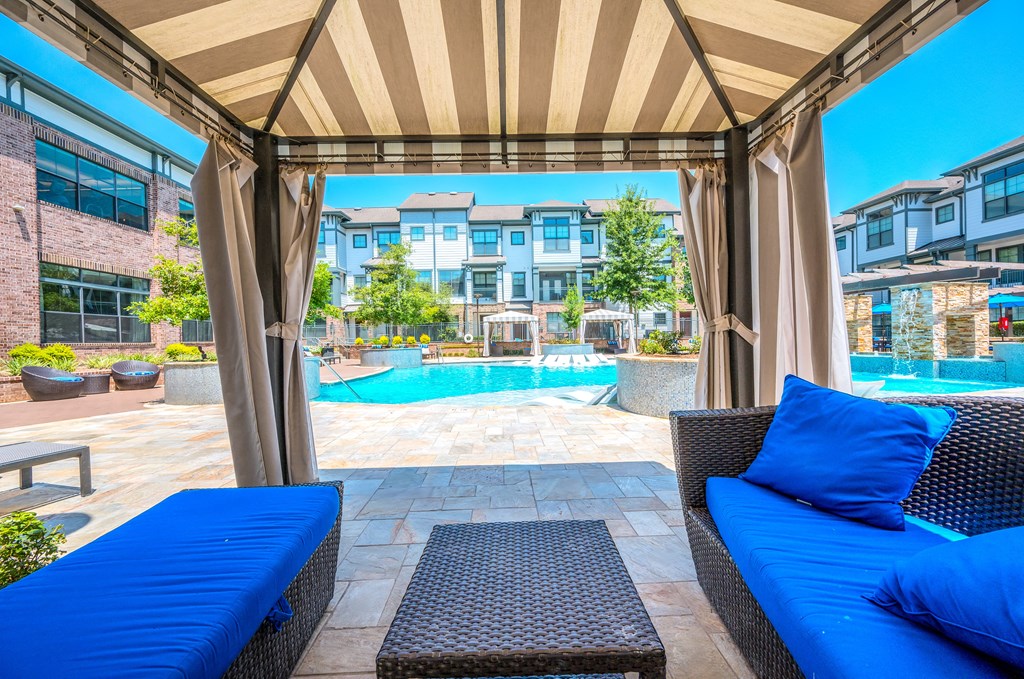 take a dip in the resort style pool