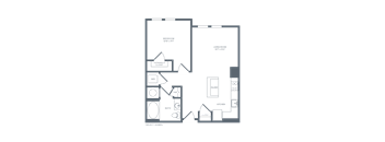A floor plan of a house with labeled rooms such as "Kitchen" and "Bathroom".