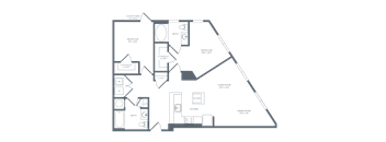 A floor plan of a house with rooms labeled.