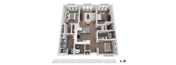 bedroom floor plan | village on the lakes apartments