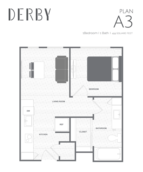 a floor plan of a bedroom apartment