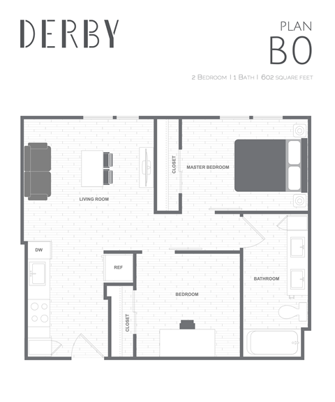 a floor plan of a bedroom apartment