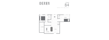 a floor plan of a bedroom floor plan ideal for roommates
