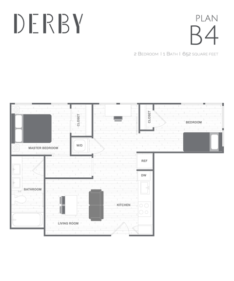 a floor plan of a bedroom floor plan ideal for roommates