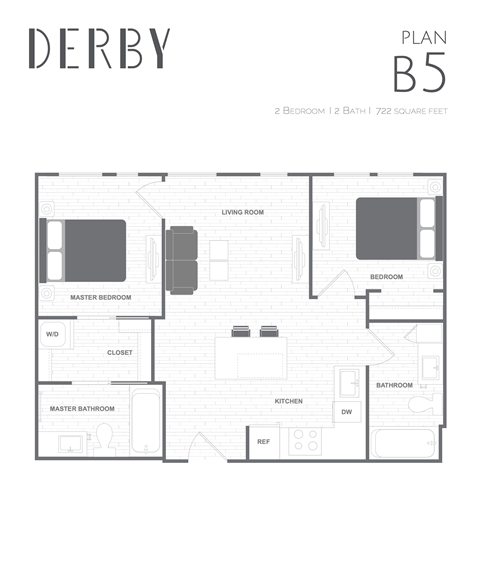 b5 2 bedroom floorplan