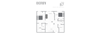 a floor plan of a bedroom apartment