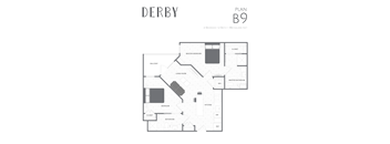 a floor plan of a bedroom apartment