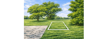 Rendering of a mobile home lot