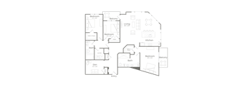 bedroom floor plan an in 2 bed 2 bath