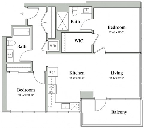 Two Bedroom Two Bathroom