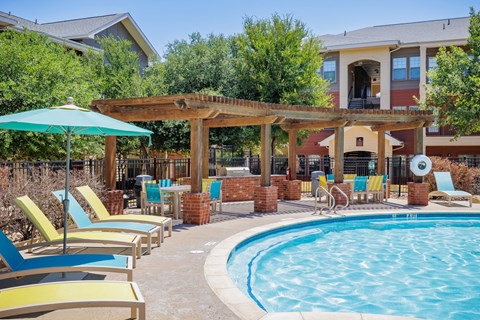 our apartments showcase a swimming pool