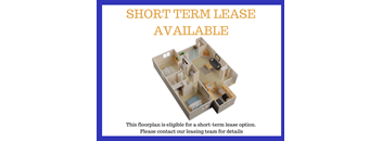 A floor plan is available for a short-term lease.