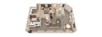 Dover - 3D floor plan - 1024 SQFT