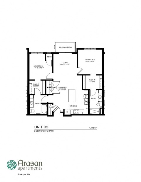 the floor plan of unit of the aspen residences