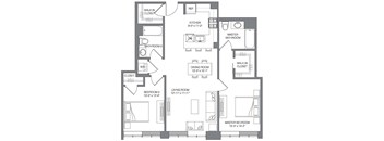 A black and white floor plan of a house with labeled rooms.