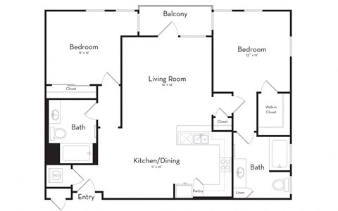 Two Bedroom Two Bathroom