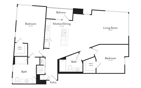 Two Bedroom Two Bathroom